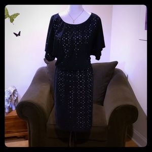 Navy dolman style dress sz L